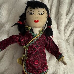 TTel Thorpe Dolls Hong Kong 1940's
Era Oriental Asian Cloth Hand stitched